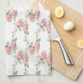 Shabby Chic Rosa Rose Geschirrtuch (Viertel Falte)