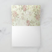 Shabby Chic Rosa Rose Karte (Innenseite)