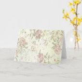 Shabby Chic Rosa Rose Karte (Gelbe Blume)
