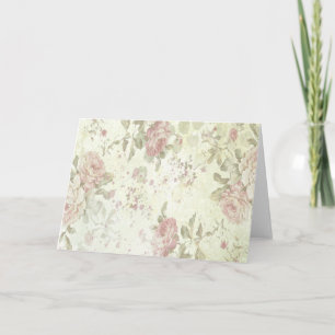Shabby Chic Rosa Rose Karte