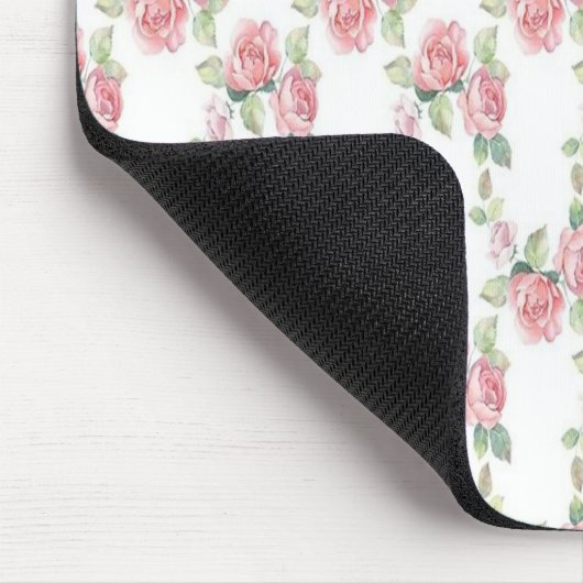 Shabby Chic Rosa Rose Mousepad (Ecke)