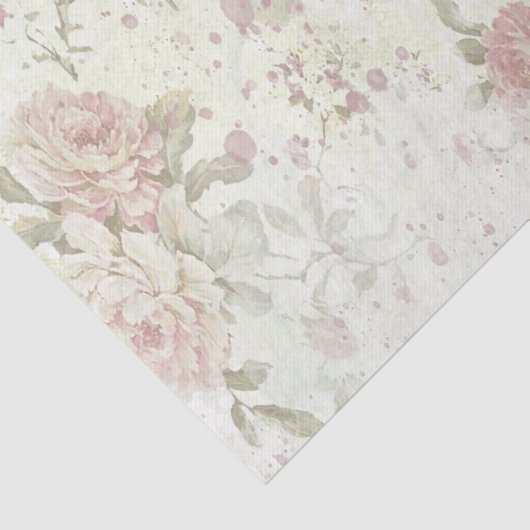 Shabby Chic Rosa Rose Seidenpapier (Ausschnitt)