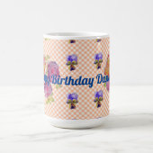 Shabby Chic Rosa Rose und Violetten Tasse (Mittel)