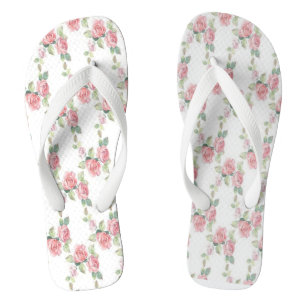 Shabby Chic Rosa Rosen Blumen Badesandalen
