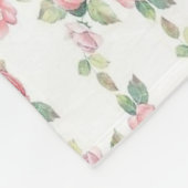 Shabby Chic Rosa Rosen Blumen Fleecedecke (Ecke)
