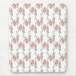 Shabby Chic Rosa Rosen Blumen Mousepad