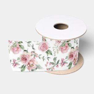 Shabby Chic Rosa Rosen Eukalyptus Grün Satinband