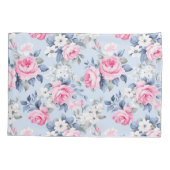 Shabby Chic Rosa Rosen Nahtloses Muster Kissenbezug (Rückseite)