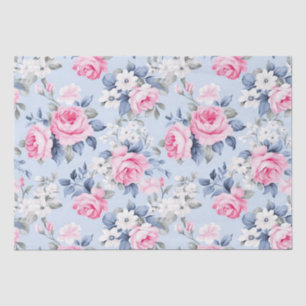 Shabby Chic Rosa Rosen Nahtloses Muster Seidenpapier
