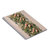 Shabby Chic Rosa Rosengarten Notizblock (Rechte Seite)