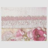 Shabby Chic Rosa Spitze  Seidenpapier (Vorderseite)