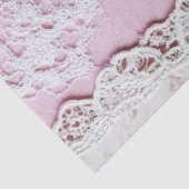 Shabby Chic Rosa Spitze  Seidenpapier (Ausschnitt)