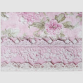 Shabby Chic Rosa Spitze  Seidenpapier (Vorderseite)