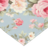 Shabby Chic Rosa und Blaue Hütte Rose Tischdecke (Schrägansicht)
