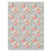 Shabby Chic Rosa und Blaue Hütte Rose Tischdecke (Vorderseite)