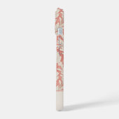 Shabby Chic Rosa und Creme Personalisiert iPhone 15 Hülle (Linke Seite)