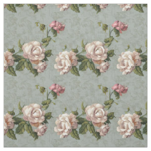 Shabby Chic Rosa und Weiße Gärten Stoff