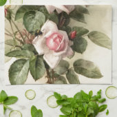 Shabby Chic-rosa viktorianische Rosen Geschirrtuch (Gefaltet)