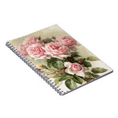 Shabby Chic-rosa viktorianische Rosen Notizblock (Rechte Seite)