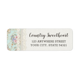 Shabby Chic Rosa Vintage Rücksendeadresse