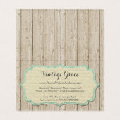 Shabby Chic Rose auf Rustikalem Holz & Spitzen Vie (Innenseite Aufgefaltet)