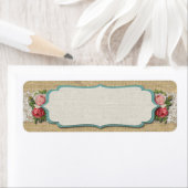 Shabby Chic-Rose auf Vintagem Lace & Rustikalem Bu (Insitu)