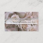 Shabby Chic Rose Blumenstrauß Brautparty Elegante Visitenkarte (Rückseite)