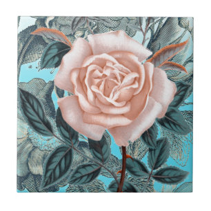 Shabby Chic Rose Fliese