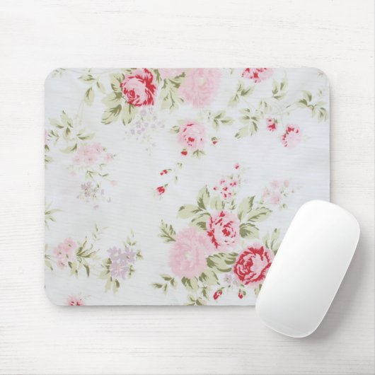 Shabby Chic Rose Floral Mousepad (Mit Mouse)