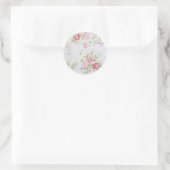 Shabby Chic Rose Floral Runder Aufkleber (Tasche)