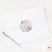 Shabby Chic Rose Floral Runder Aufkleber (Umschlag)
