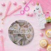 Shabby Chic Rose Florenz Elegantes Brautparty Pappteller (Party)