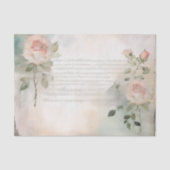 Shabby Chic Rose Französisches Skript Seidenpapier (Vorderseite)