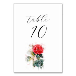 Shabby Chic Rose Hochzeitskarte Tischnummer