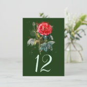 Shabby Chic Rose Hochzeitstichtabelle Nr.Karte Einladung (Stehend Vorderseite)