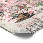 Shabby Chic Rose holen Blume Marktplakat ein Poster (Ecke)