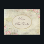 Shabby Chic Rose Kinderdusche Save the Date<br><div class="desc">Elegante, Vintage, neutrale Babydusche Save the Date Einladungen für Jungen oder Mädchen mit romantischen Rosen und antiker Grunge Shabby Chic Collage mit verblassenem Schreibeffekt. Auf der Rückseite ist eine glamouröse antike Perlen gedruckt und Spitzen-Matte mit hübsch braunem Text für Sie, um mit Ihren Party-Details zu personalisieren Classy, trendige Girly lädt....</div>