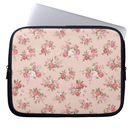 Shabby Chic-Rose Laptopschutzhülle (Vorderseite)