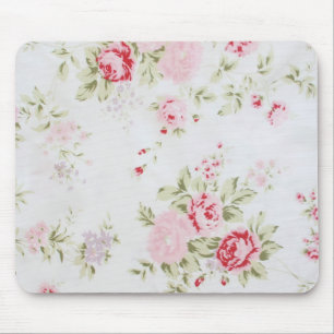 Shabby Chic-Rose mit Blumen Mousepad