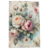 Shabby Chic-Rose Mittlere Geschenktüte (Vorderseite)