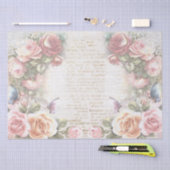 Shabby Chic-Rose-Muster Seidenpapier (Handwerk)