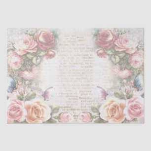 Shabby Chic-Rose-Muster Seidenpapier