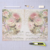 Shabby Chic-Rose-Muster Seidenpapier (Handwerk)