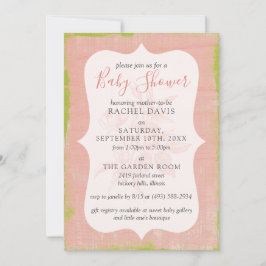 Shabby Chic Rose Rustikale Wood Floral Baby Dusche Einladung