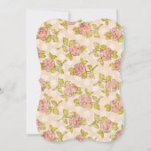 Shabby Chic Rose Rustikale Wood Floral Baby Dusche Einladung (Rückseite)