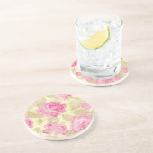 Shabby Chic Rose Sandstone Untersetzer (Seite)