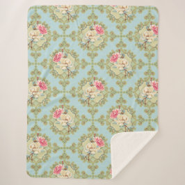 Shabby Chic Rose Sherpa Theme Sherpadecke
