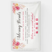 Shabby Chic-Rose und rustikales Holz Rosa Rosa Blü Banner (Vertikal)