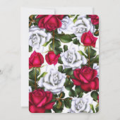 Shabby Chic Rose Verlobung Einladung (Rückseite)