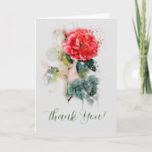 Shabby Chic Rose Vielen Dank Grußkarte Karte (Vorderseite)